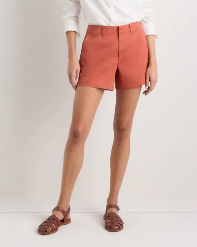 Quince Women's Organic Stretch Cotton Chino Shorts In Pink