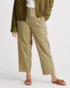 Quince Women's Organic Stretch Cotton Twill Barrel Pants In Olive