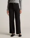 Quince Women's Organic Stretch Cotton Twill Cargo Pants In Black