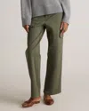 Quince Women's Organic Stretch Cotton Twill Cargo Pants In Loden