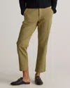 Quince Women's Organic Stretch Cotton Twill Straight Leg Cropped Pants In Olive