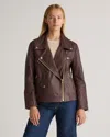 Quince Women's Oversized Biker Jacket In Brown