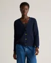Quince Women's Oversized Boyfriend Cardigan Sweater In Navy