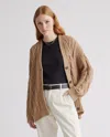 Quince Women's Oversized Cable Cardigan Sweater In Camel
