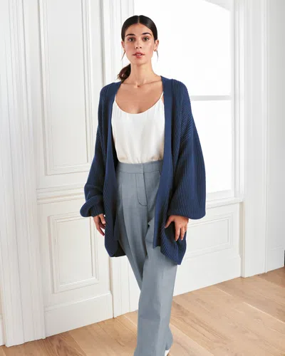 Quince Women's Oversized Cardigan Sweater In Navy
