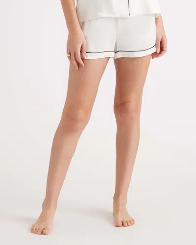 Quince Women's Pajama Short With Piping In Ivory