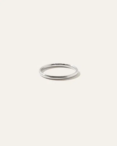 Quince Women's Platinum Classic Band Rings, Size 7.5