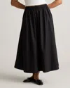 Quince Women's Poplin A-line Maxi Skirt In Black