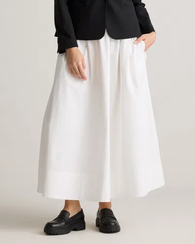Quince Women's Poplin A-line Maxi Skirt In Classic White