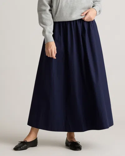 Quince Women's Poplin A-line Maxi Skirt In Navy