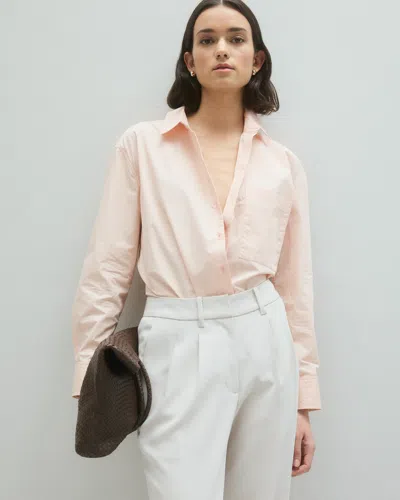 Quince Women's Poplin Long Sleeve Boyfriend Shirt