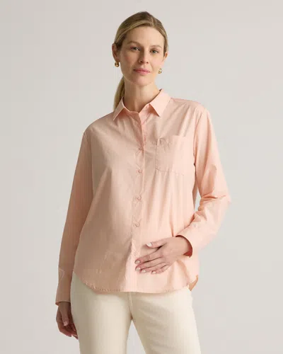 Quince Women's Poplin Maternity Long Sleeve Shirt