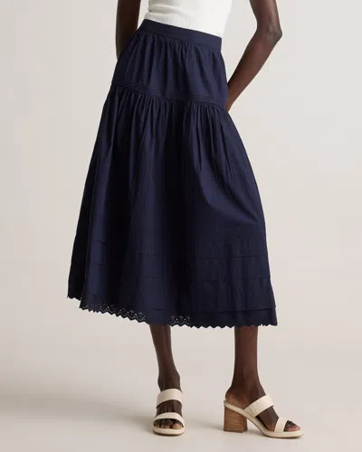Quince Women's Poplin Pintuck Maxi Skirt
