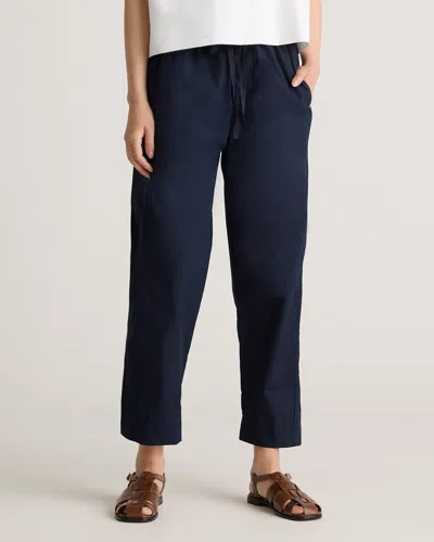 Quince Women's Poplin Pull-on Pants In Navy