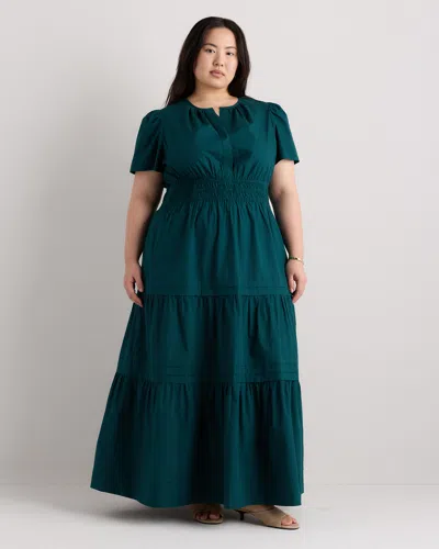 Quince Women's Poplin Tiered Maxi Dress