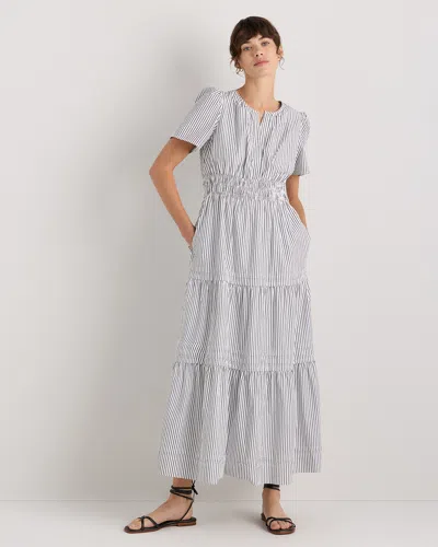 Quince Women's Poplin Tiered Maxi Dress