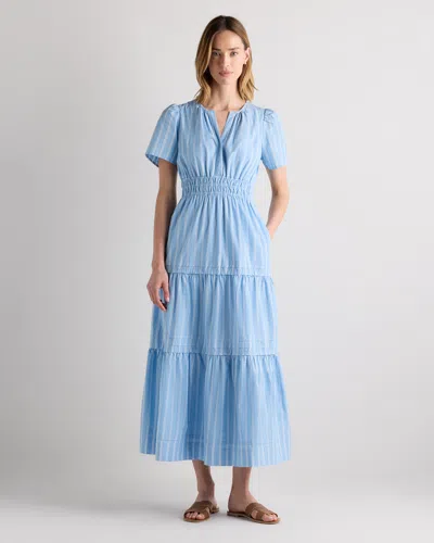 Quince Women's Poplin Tiered Maxi Dress