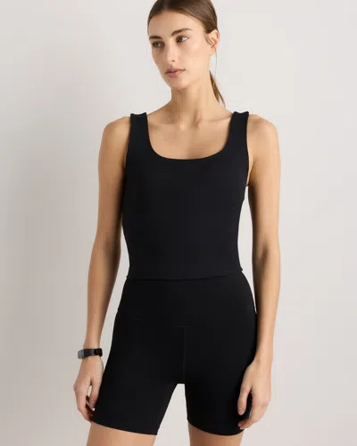 Quince Women's Power-up Scoop Neck Bra Tank Top In Black