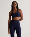 Quince Women's Power-up Strappy Sports Bra In Deep Navy