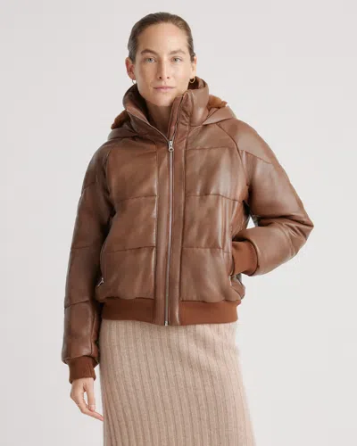 Quince Women's Puffer Jacket In Caramel Café