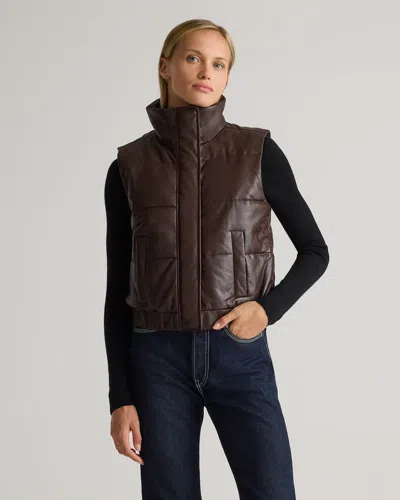 Quince Women's Puffer Vest In Brown