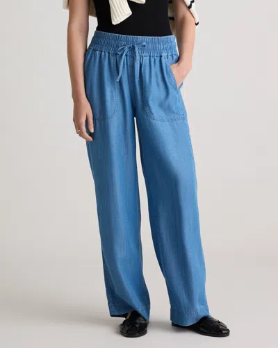 Quince Women's Pull-on Tencel Chambray Pants In Medium Indigo