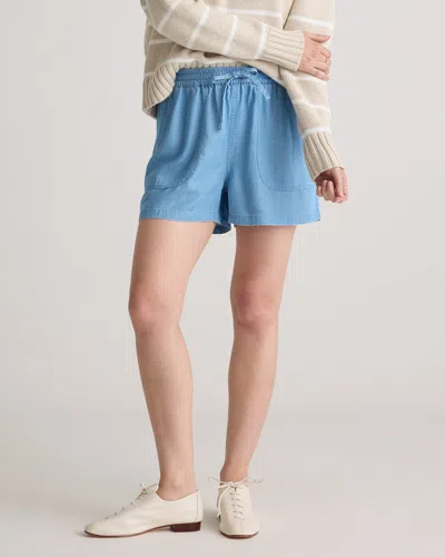 Quince Women's Pull-on Tencel Chambray Shorts In Light Indigo