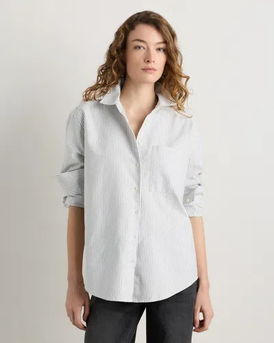 Quince Women's Relaxed Oxford Shirt In Blue