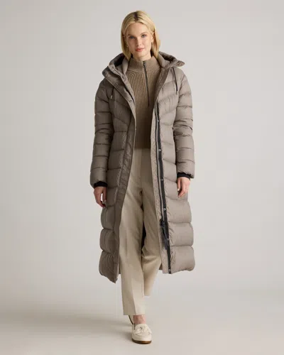 Quince Women's Responsible Down Belted Puffer Maxi Coat In Stone Taupe