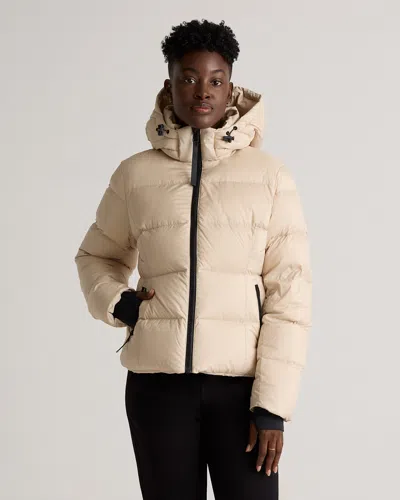 Quince Women's Responsible Down Cinch Waist Puffer Jacket In Oatmilk