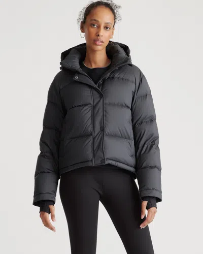 Quince Women's Responsible Down Cropped Puffer Jacket In Black