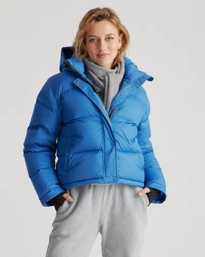 Quince Women's Responsible Down Cropped Puffer Jacket In Blue