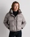 Quince Women's Responsible Down Cropped Puffer Jacket In Gray