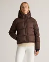Quince Women's Responsible Down Cropped Puffer Jacket In Hot Fudge