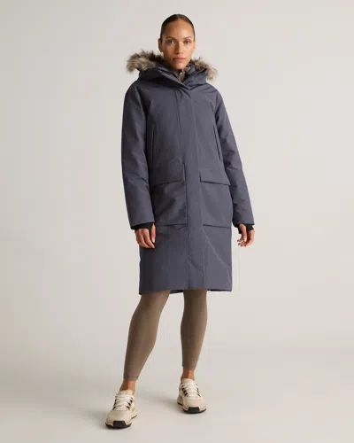 Quince Women's Responsible Down Hooded Long Parka In Carbon Grey