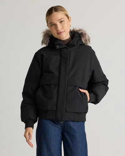 Quince Women's Responsible Down Hooded Short Parka In Black