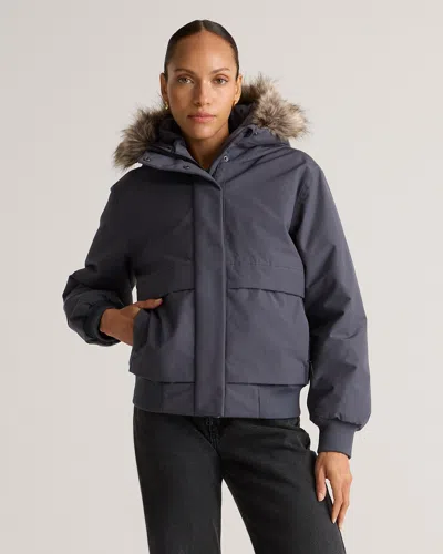 Quince Women's Responsible Down Hooded Short Parka In Carbon Grey