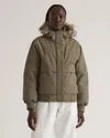 Quince Women's Responsible Down Hooded Short Parka In Faded Cargo