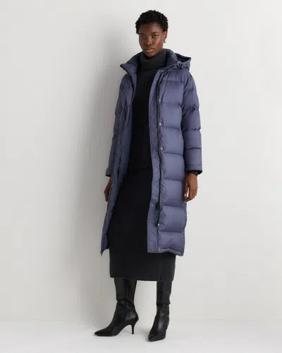 Quince Women's Responsible Down Long Puffer Jacket In Blue