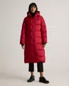 Quince Women's Responsible Down Long Puffer Jacket In Cherry Red