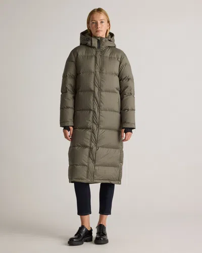 Quince Women's Responsible Down Long Puffer Jacket In Faded Cargo