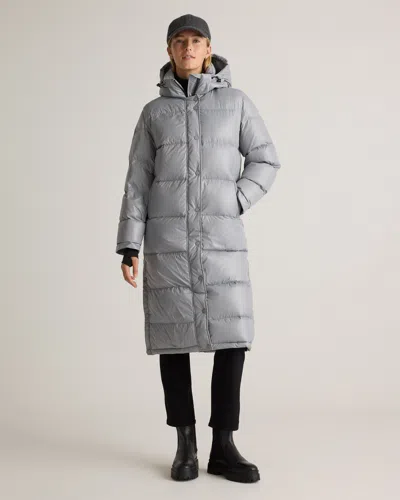 Quince Women's Responsible Down Long Puffer Jacket In Feather Grey