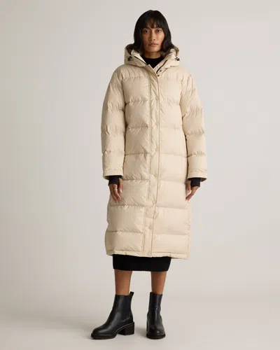 Quince Women's Responsible Down Long Puffer Jacket In Oatmilk