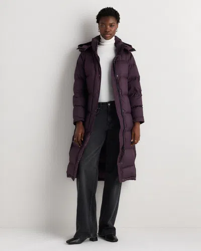 Quince Women's Responsible Down Long Puffer Jacket In Purple
