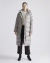 Quince Women's Responsible Down Long Puffer Jacket In Stone Taupe