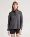 Quince Women's Reversible Quilted Pullover In Charcoal/grey