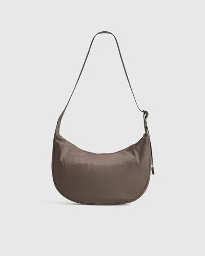 Quince Women's Revive Nylon Crescent Shoulder Bag In Ash Grey