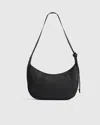 Quince Women's Revive Nylon Crescent Shoulder Bag In Black