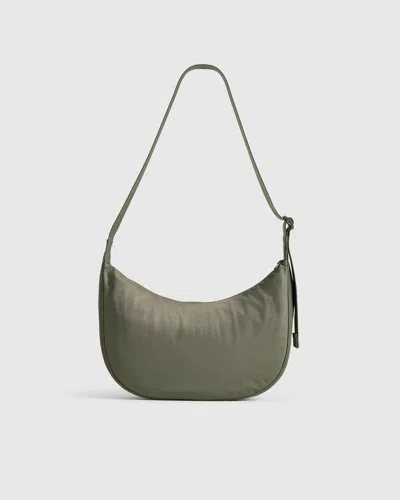 Quince Women's Revive Nylon Crescent Shoulder Bag In Olive
