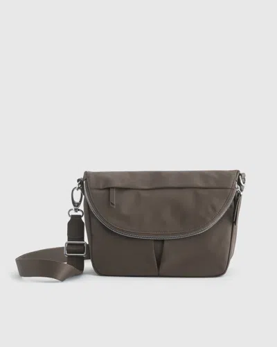 Quince Women's Revive Nylon Foldover Crossbody In Ash Grey